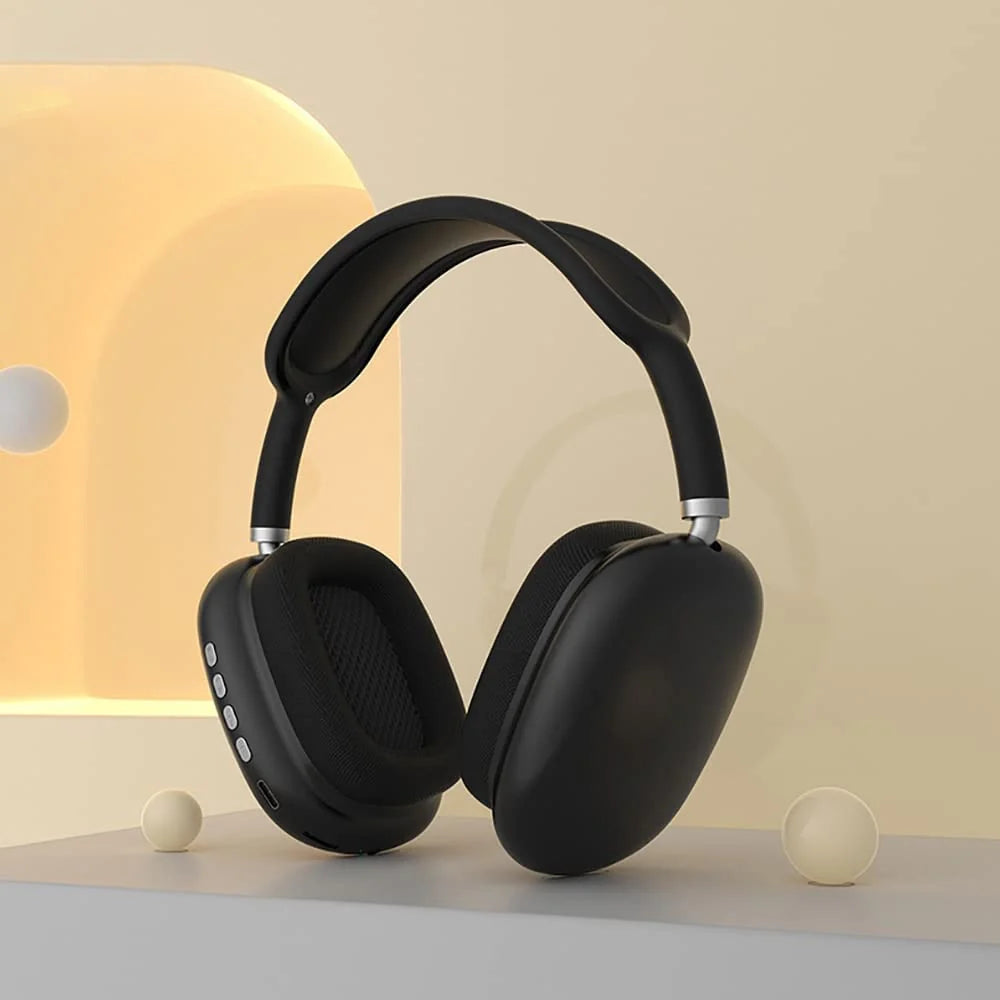 EchoWave P9 Wireless Bluetooth Headphones – Cushioned Over-Ear Design
