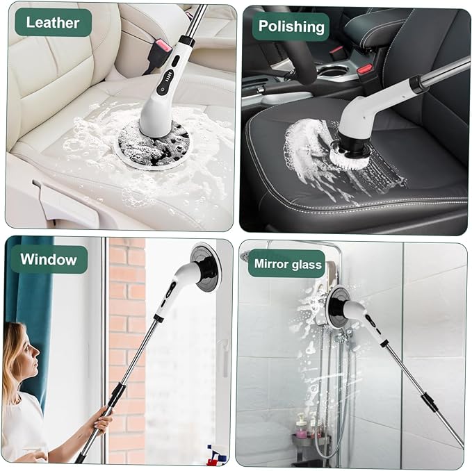 Electric Cleaning Brush – Extendable Power Scrubber with Multiple Heads