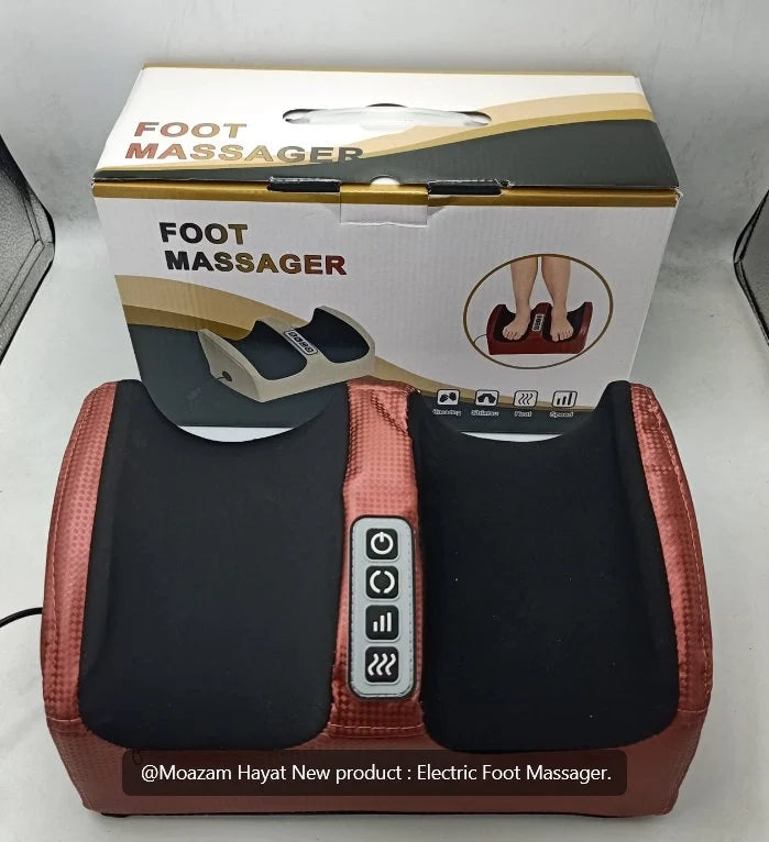 Electric Foot Massager with Heat – Kneading, Vibration & Touch Controls