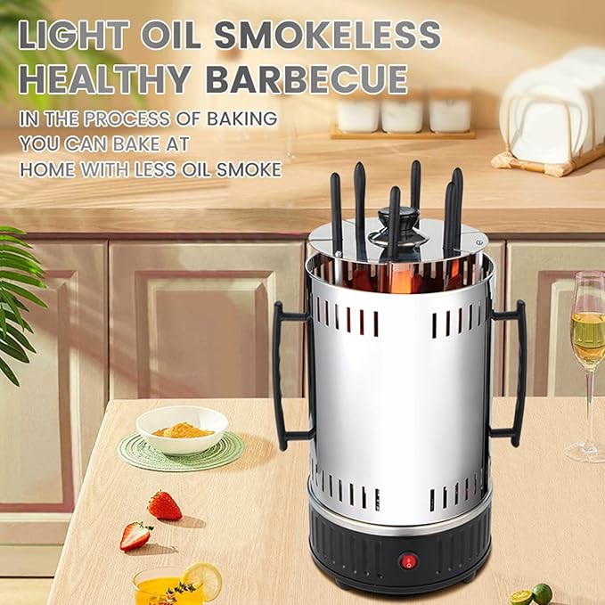 Electric Grill with Non-Stick Plate & Adjustable Temperature Control