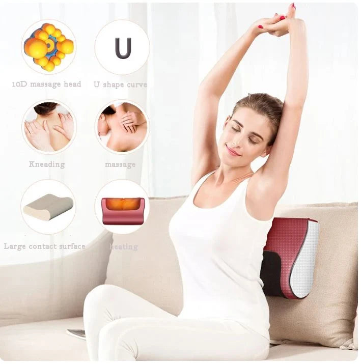 Electric Massage Pillow – Adjustable Direction, Speed & Temperature