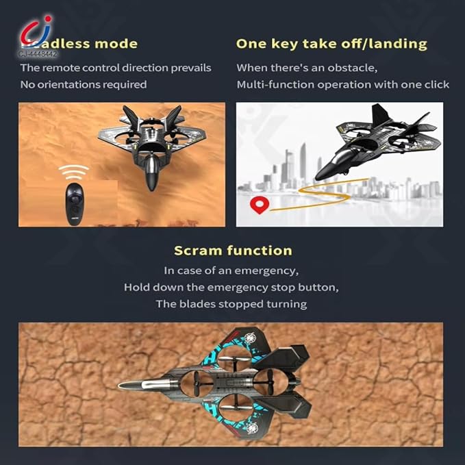 Fighter Super Remote Control Jet – 2.4GHz 4-Axis Flying Toy with LED Lights