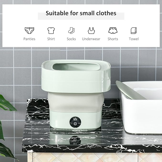 Foldable Mini Washing Machine – Portable Washer for Small Clothes