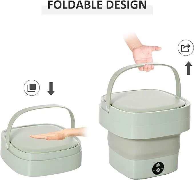 Foldable Mini Washing Machine – Portable Washer for Small Clothes