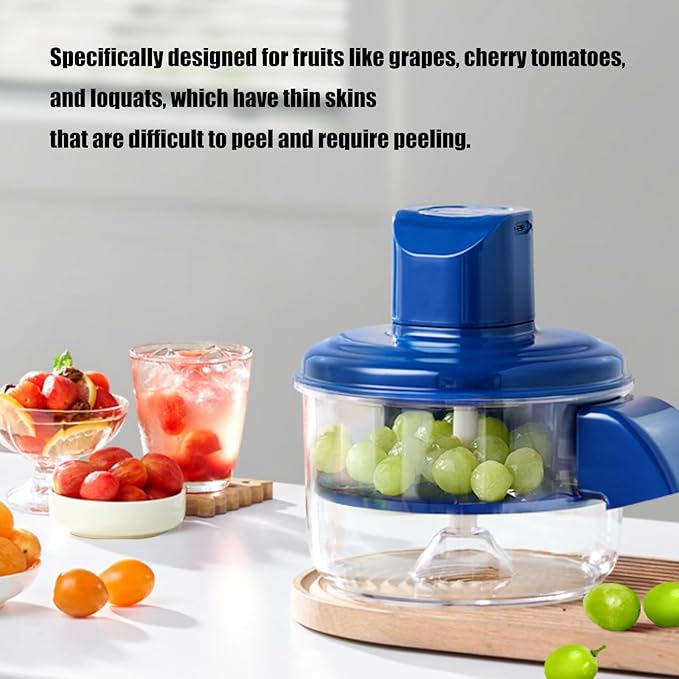 Manual Fruit & Vegetable Peeler with Transparent Bowl & Stainless Steel Blades