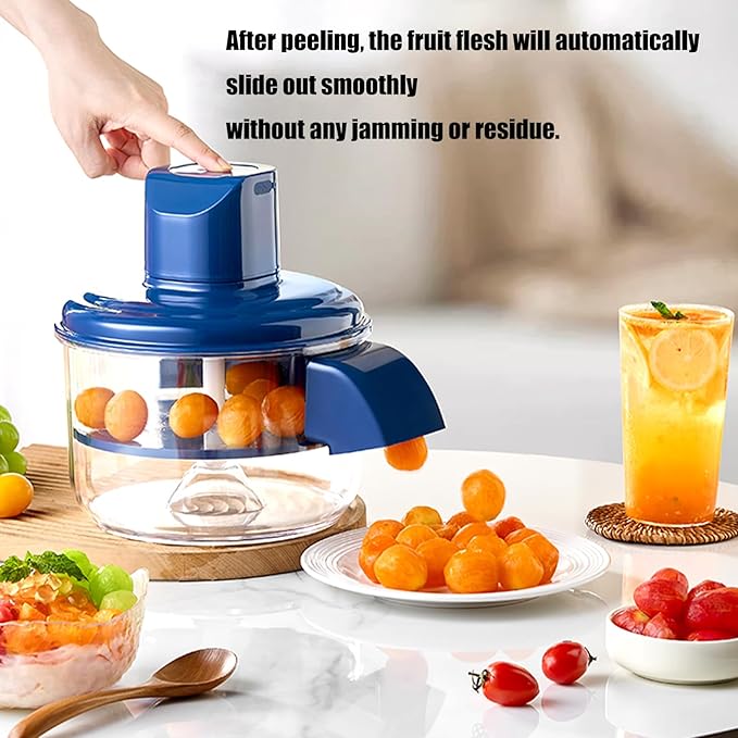 Manual Fruit & Vegetable Peeler with Transparent Bowl & Stainless Steel Blades