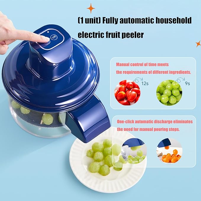 Manual Fruit & Vegetable Peeler with Transparent Bowl & Stainless Steel Blades