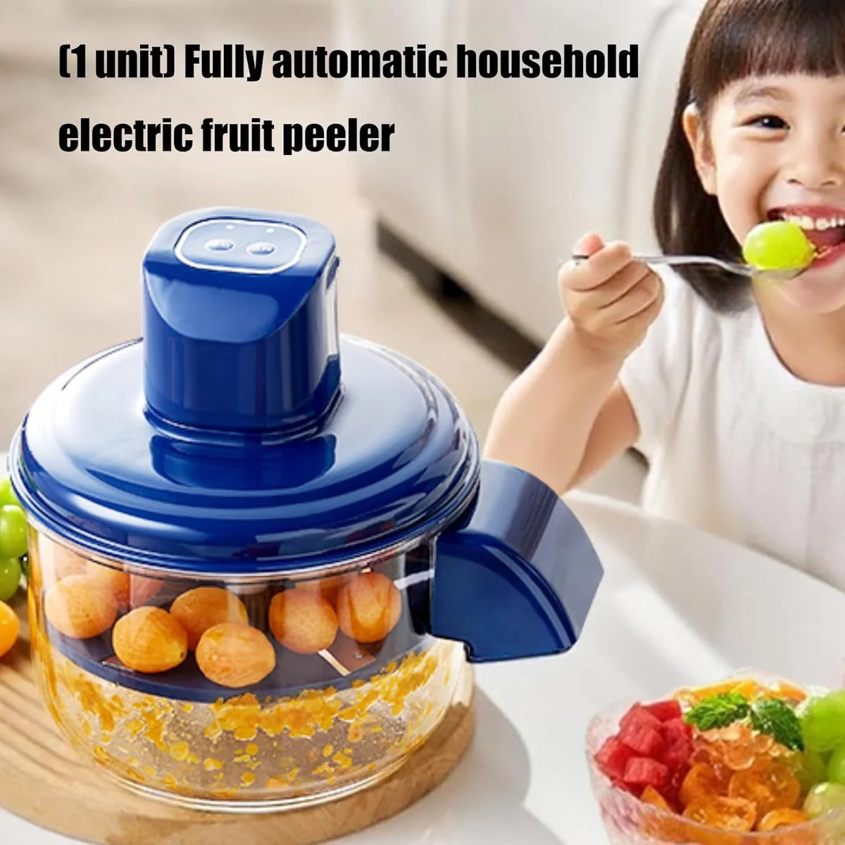 Manual Fruit & Vegetable Peeler with Transparent Bowl & Stainless Steel Blades