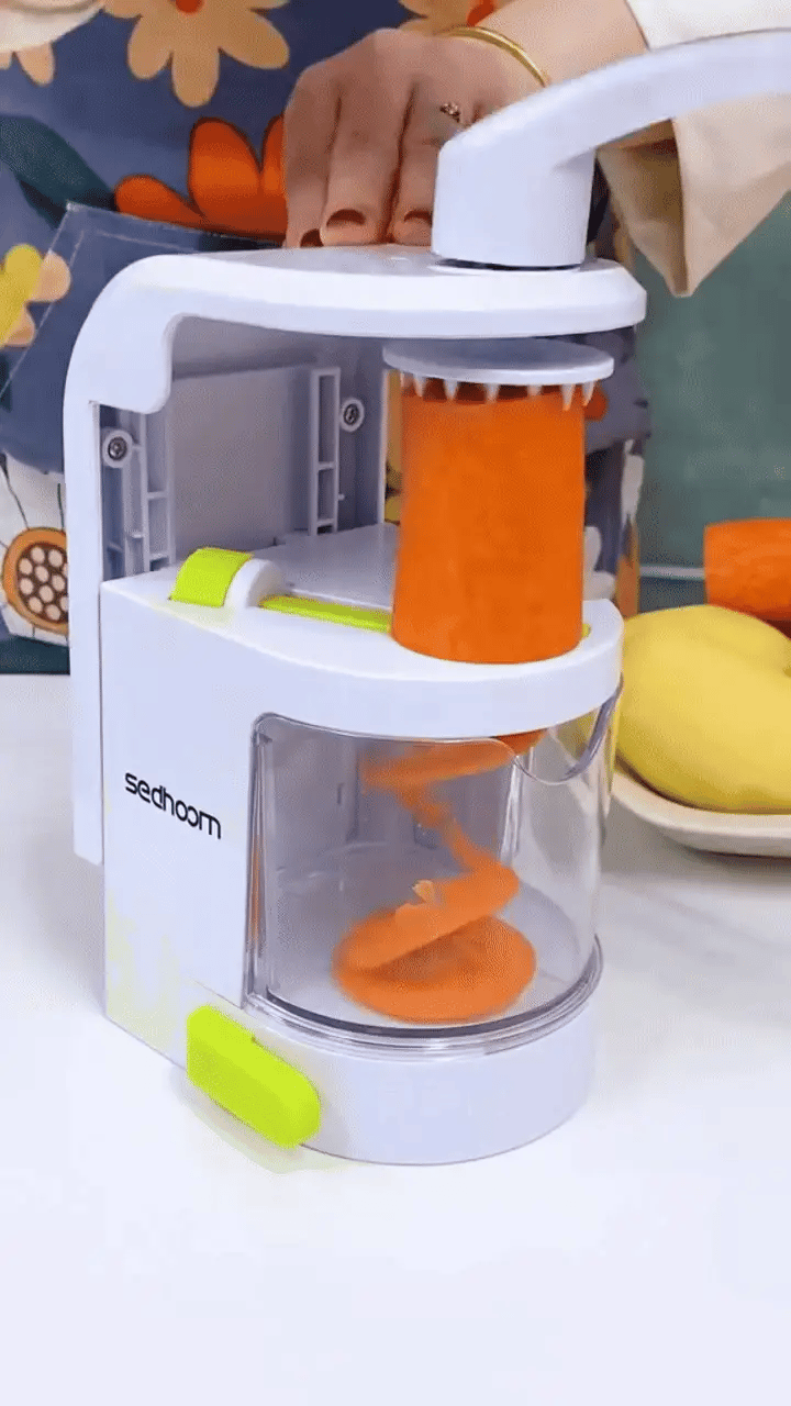 Universal Vegetable Spiralizer with Container – 3 Cutting Styles