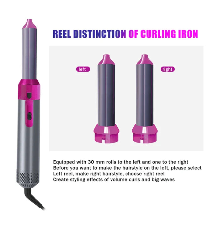 5-in-1 Hot Air Brush 1000W – Hair Dryer & Styling Set