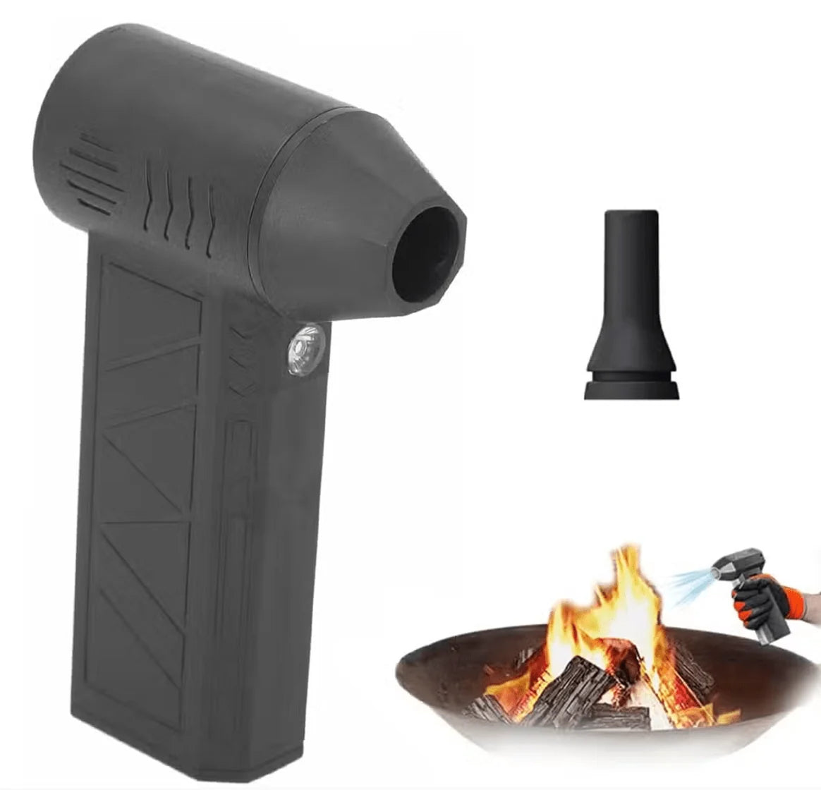 Mini Jet Fan Blower – USB Rechargeable Air Duster with LED Light