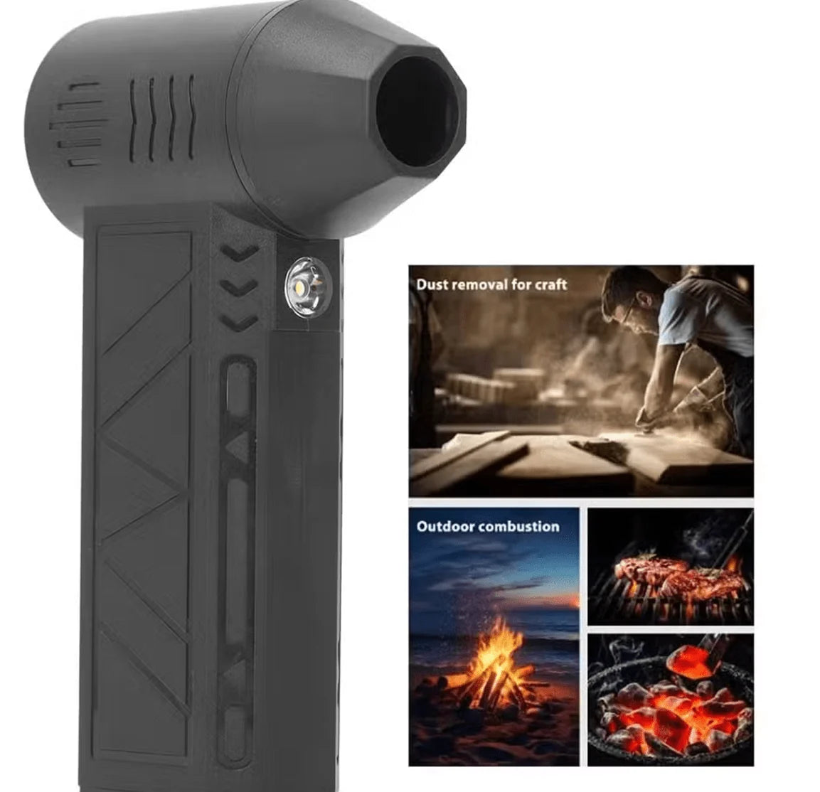 Mini Jet Fan Blower – USB Rechargeable Air Duster with LED Light
