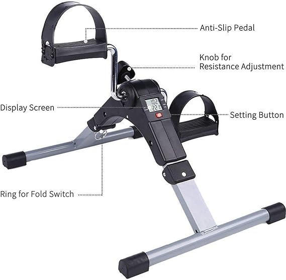 Mini Portable Pedal Exercise Bike – Adjustable Resistance & LCD Monitor