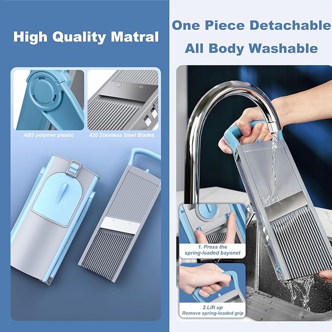 4-in-1 Manual Vegetable Cutter with Storage Box – Foldable Slicer