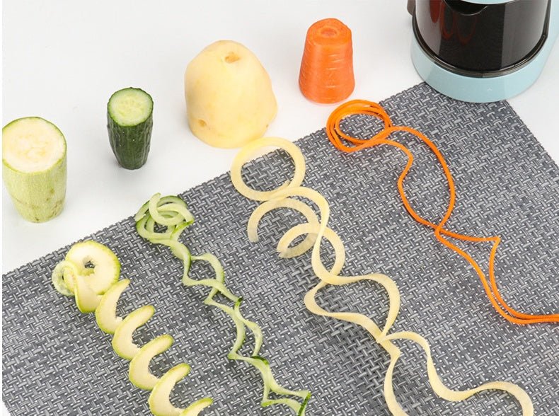 Manual Vegetable Spiralizer with Container – Vertical Spiral Cutter