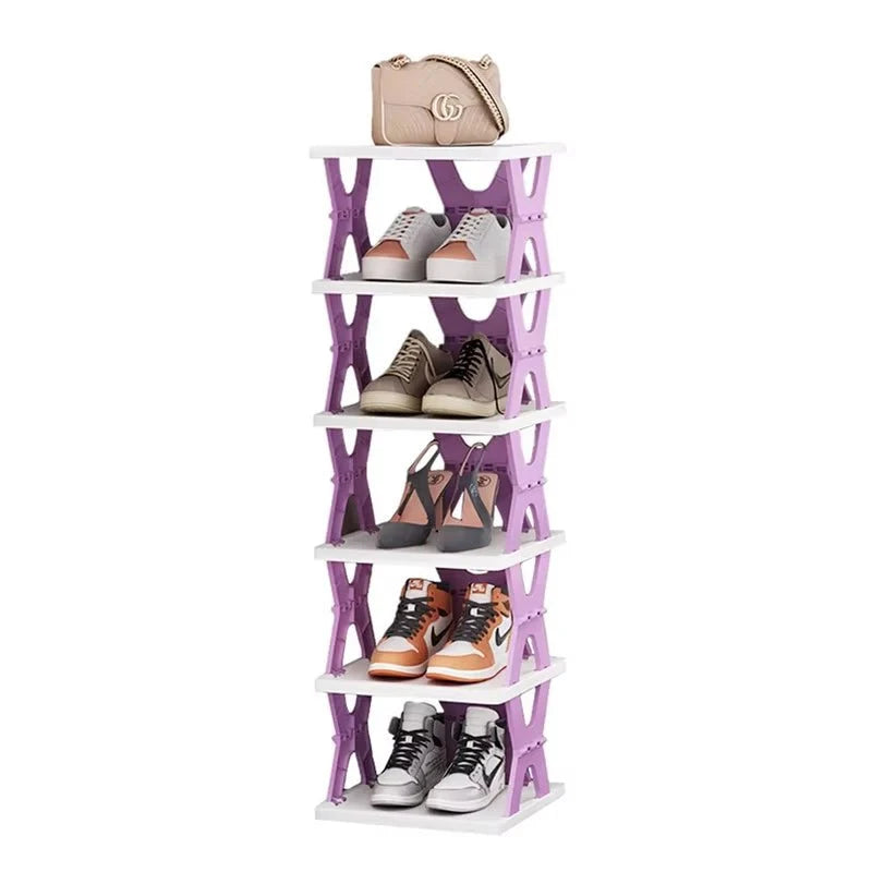 6-Tier Multifunctional Storage Rack – Stackable Shoe Organizer
