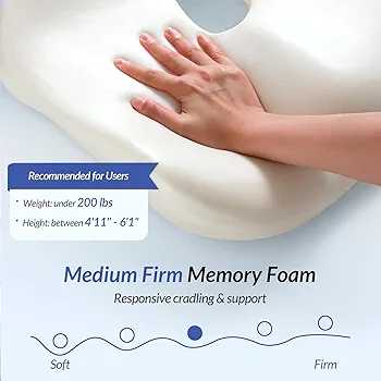 Ergonomic Memory Foam Seat Cushion – U-Shaped Design with Anti-Slip Base