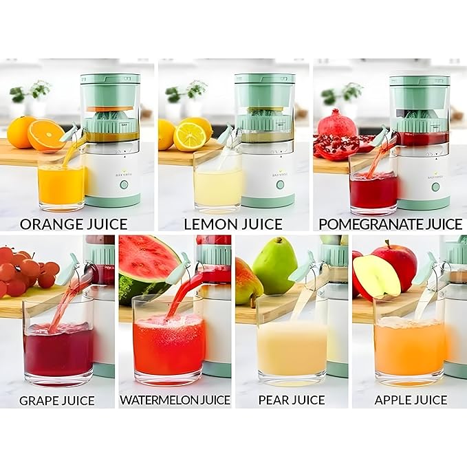 Portable Electric Citrus Juicer – 80W Squeezer with Rotating Press