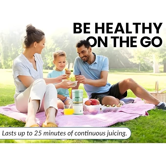 Portable Electric Citrus Juicer – 80W Squeezer with Rotating Press