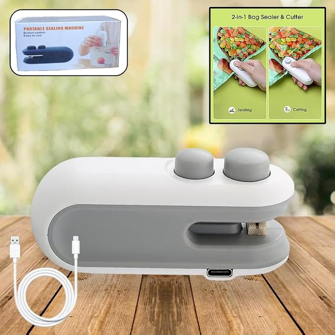 Portable Mini Bag Sealing Machine – USB Rechargeable Heat Sealer