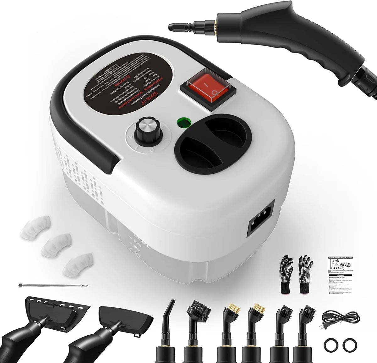 Portable Steam Cleaner – 1.2L Tank, 6 Steam Levels & Cleaning Accessories