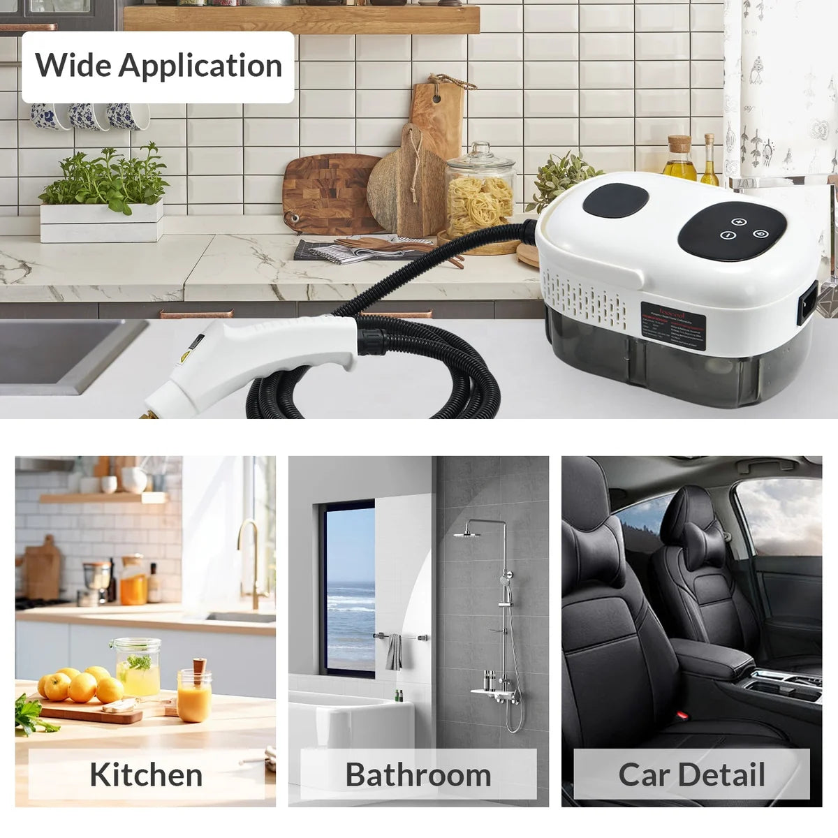 Portable Steam Cleaner – 1.2L Tank, 6 Steam Levels & Cleaning Accessories