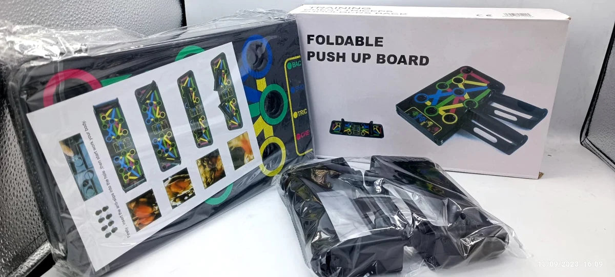 Foldable Push-Up Board – Colour-Coded Positions & Non-Slip Handles