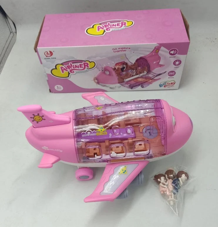 Rotating Electric Airplane Toy – 360° Movement, Lights & Sounds