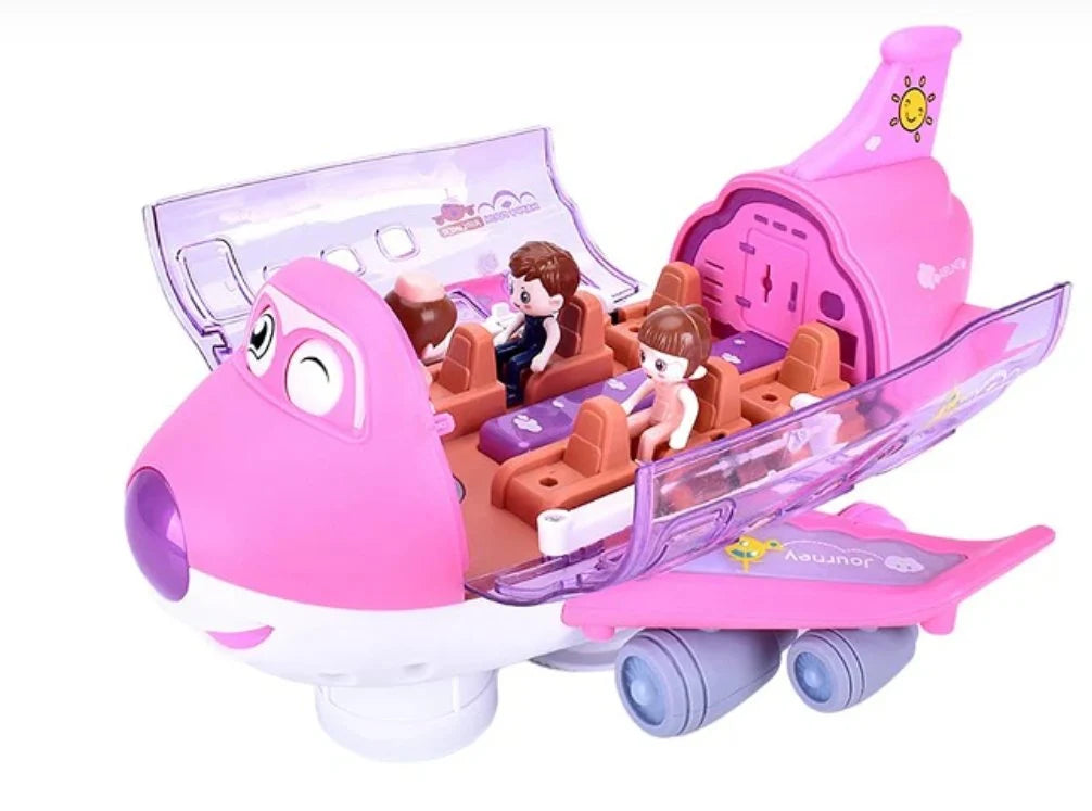 Rotating Electric Airplane Toy – 360° Movement, Lights & Sounds
