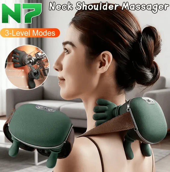 Shoulder & Neck Kneading Massager – Portable Dual-Palm Massage Device