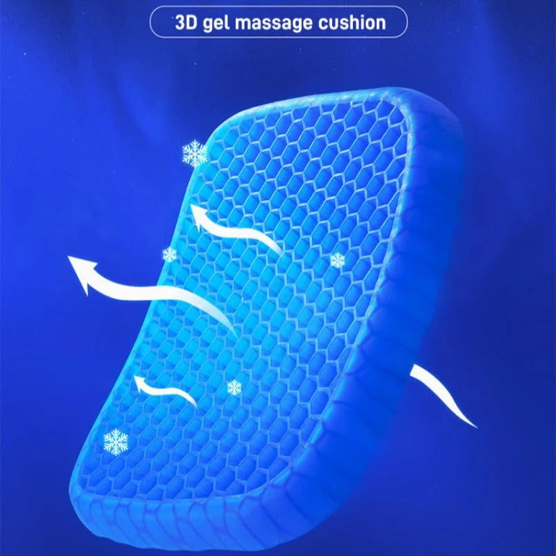 Honeycomb Gel Seat Cushion – Breathable Comfort for Car & Office Chairs