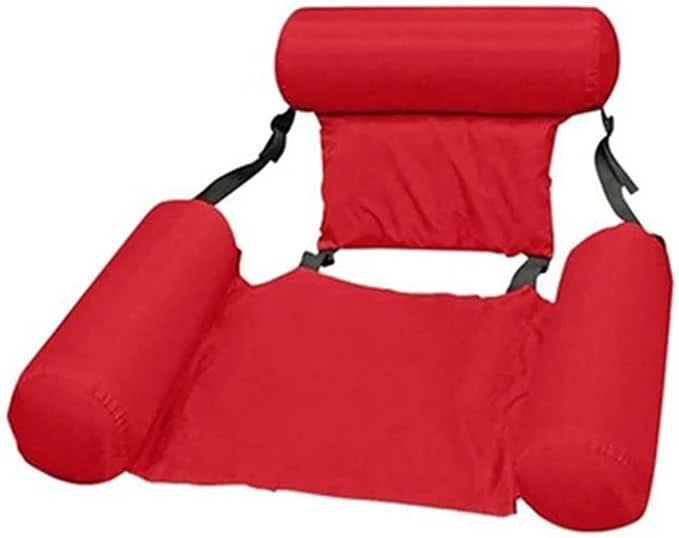 Adjustable Inflatable Pool Lounge Chair – Floating Hammock with Headrest