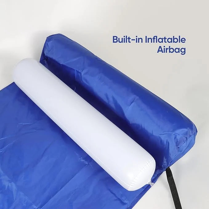 Adjustable Inflatable Pool Lounge Chair – Floating Hammock with Headrest