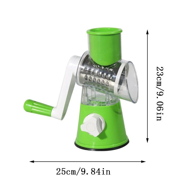 Tabletop Rotary Drum Grater – Cheese & Vegetable Slicer