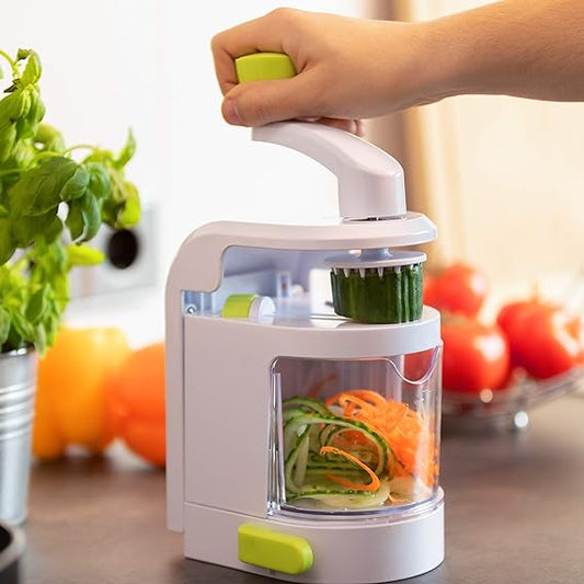 Universal Vegetable Spiralizer with Container – 3 Cutting Styles