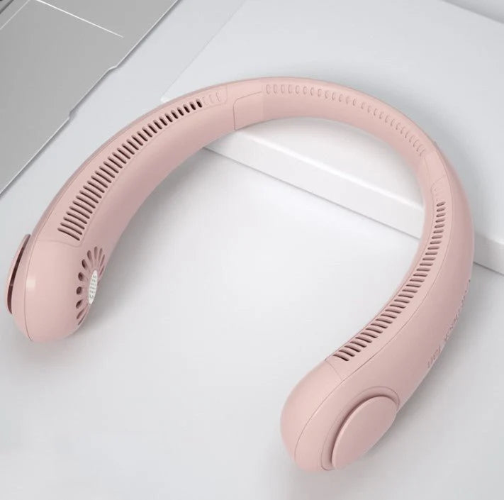 USB Rechargeable Bladeless Neck Fan – Hands-Free Portable Cooling