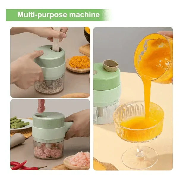 Mini Wireless Electric Food Chopper – USB Rechargeable Vegetable & Garlic Chopper