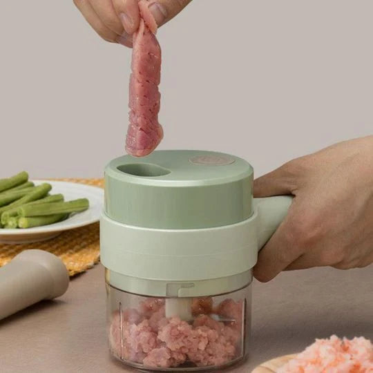 Mini Wireless Electric Food Chopper – USB Rechargeable Vegetable & Garlic Chopper