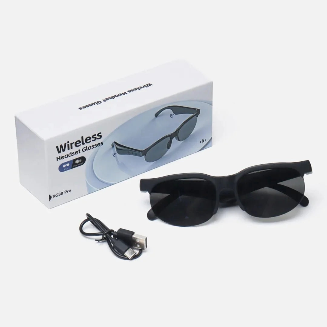 Wireless Bluetooth Headset Glasses – Audio Sunglasses for Music & Calls